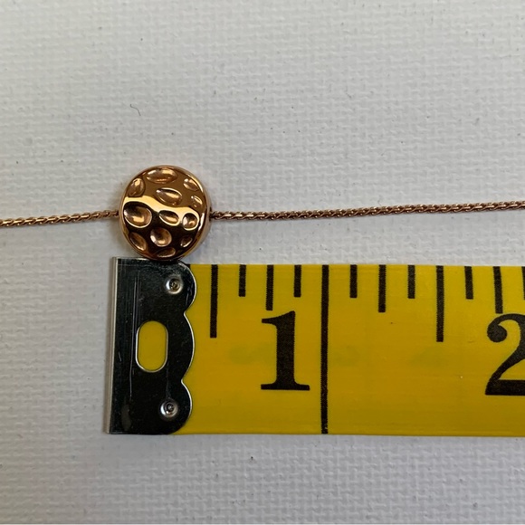 Kinsley Armelle Rose Gold Charlotte Necklace Hammered Disc Necklace RETIRED - Picture 10 of 13